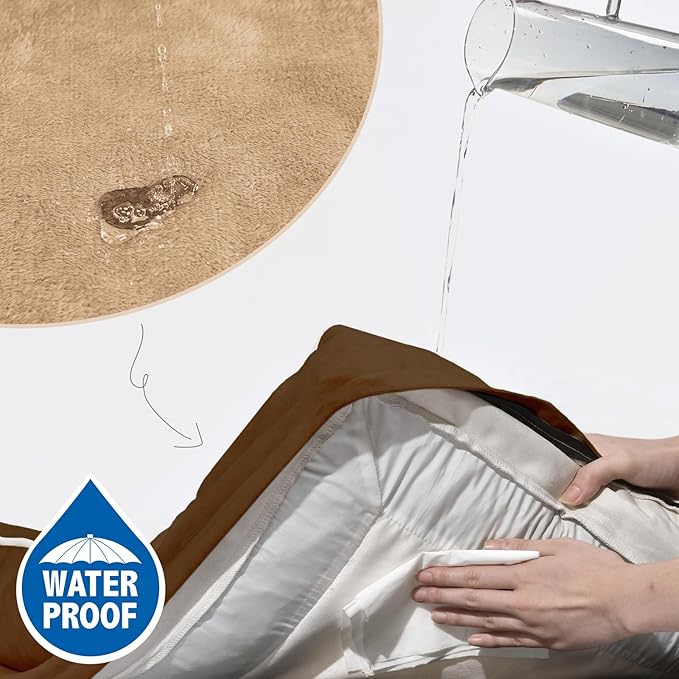 Comfort Expression Small Dog Beds Waterproof Orthopedic Foam Dog Sofa Beds for Medium Dogs Comfy Pet Bed with Washable Removable Cover & Non-Slip Bottom(Small,Brown)-PawvioPets