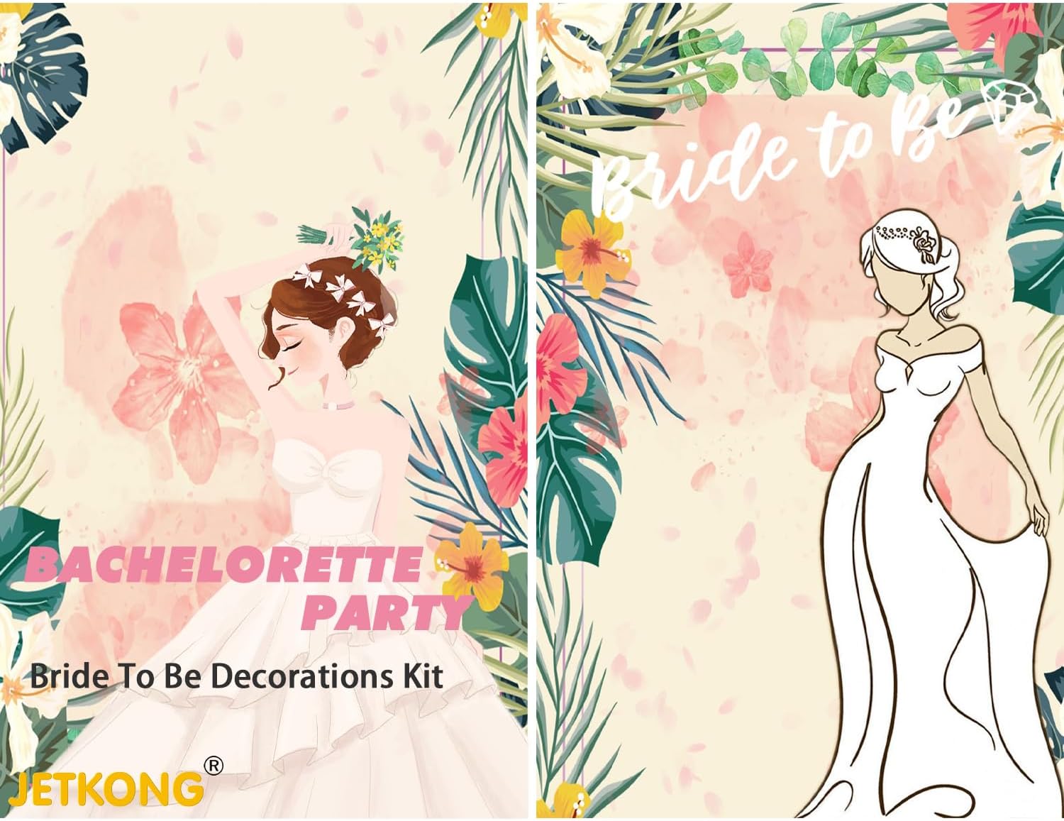 JETKONG 3 Pcs Bachelorette Party Decorations BRIDE Crown, Bride to Be Sash&Veil for Women Bachelorette Party Gifts, Bridal Shower Supplies, Gifts, Favors (Pink)