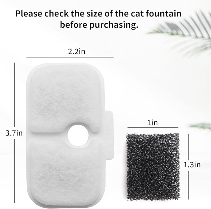 8 Pack Cat Fountain Filters & Sponges - No Trim Fit for PETLIBRO Dockstream PLWF Series (005/105/115/305) - Multi-Cat Homes-PawvioPets