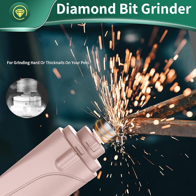 Dog Nail Clippers & Cat Nail Clipper with Catcher, 2 in 1 Dog Nail Trimmers & Grinder with Light for Large Small Dogs Cats,Silent Groom Pro Claw Trimmer, Rechargeable Dogs Nails Grinder Quiet-PawvioPets