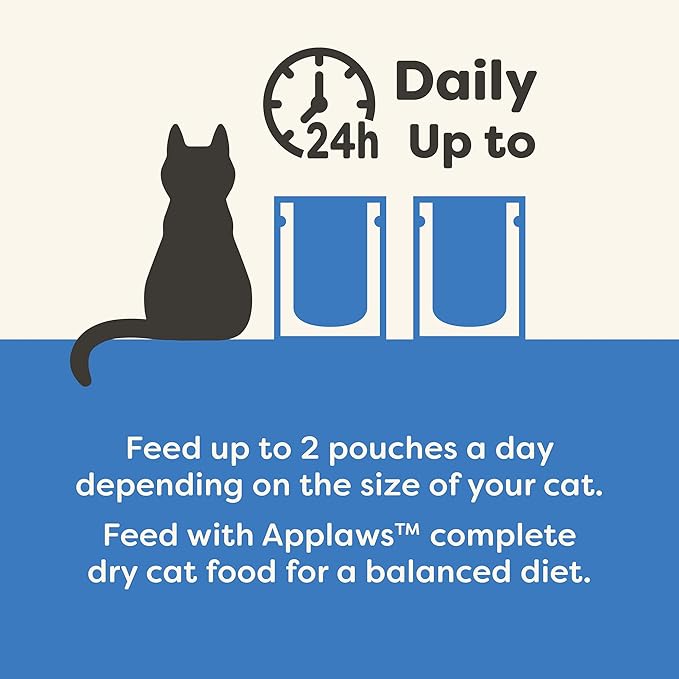 Applaws Natural Wet Cat Food in Gravy, Limited Ingredient Wet Cat Food Pouches, No Additives, Made with Natural Ingredients, Tuna with Salmon in Gravy (12 x 2.47oz Pouches)-PawvioPets