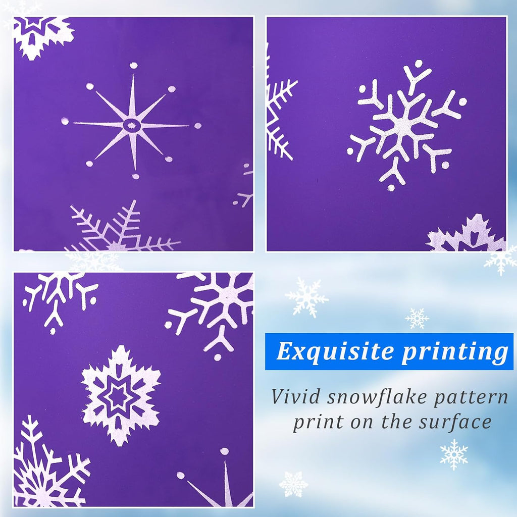 Skylety 40 Pieces Snowflake Balloons Bulk Winter Transparent Snowflake Latex Balloons for Christmas Birthday Wedding Party Decorations(Blue, Purple, Silver, Clear)