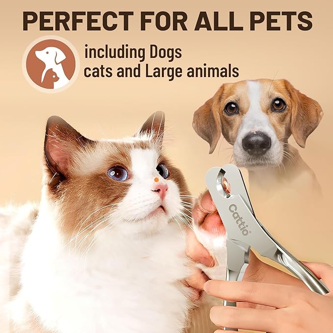 Dog Nail Clippers - All Steel Material, Built-in Spring,Heavy Duty Dog Nail Trimmer Full Metal Razor Sharp Professional for All Dogs Cats with Thick Toena,Dog Nail Trimmers-PawvioPets