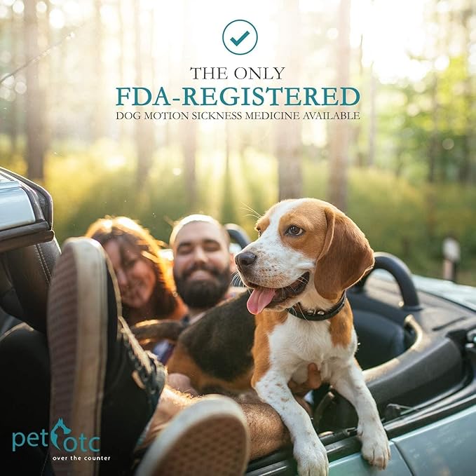 Anti-Motion Sickness and Nausea Relief for Medium Breed Dogs, Relief for Disorientation and Dizziness, 20 Tablets-PawvioPets