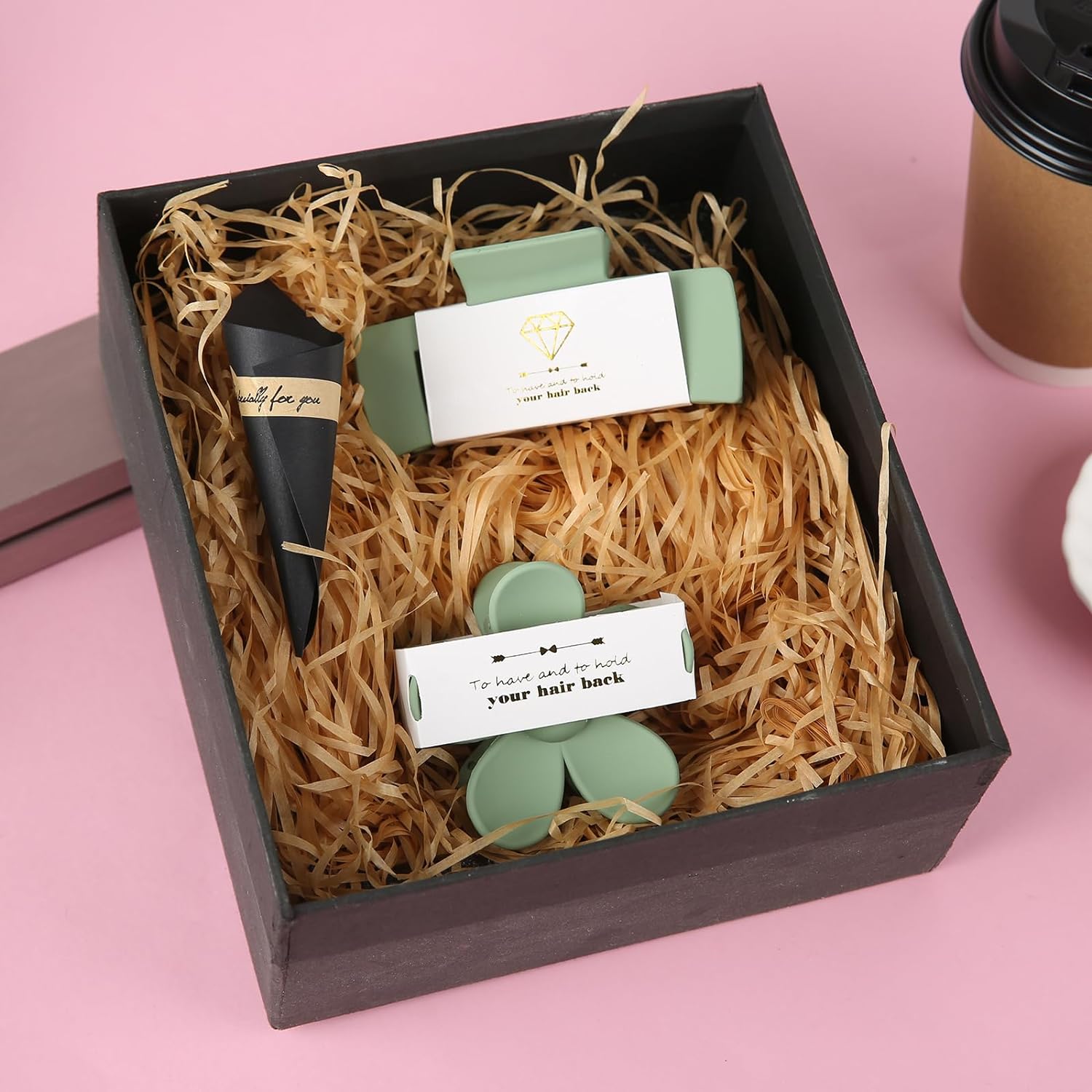 12pcs Bridesmaid Proposal Gifts 4.1inch square Bachelorette Claw Clips Sunglasses set of 12 Girls Trendy Cute Hair Clips for Wedding Party Favors(Sage Green 12pcs)