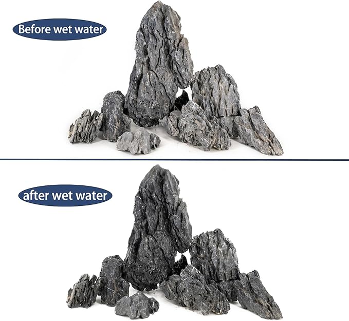 Aquarium Rocks Seiryu Stones Natural Hardscape Stone for Aquariums, Fish Tanks, Bonsai, Terrariums, Wargaming Dioramas, Indoor or Outdoor Gardens-5Lb(2-6 Inch)-PawvioPets