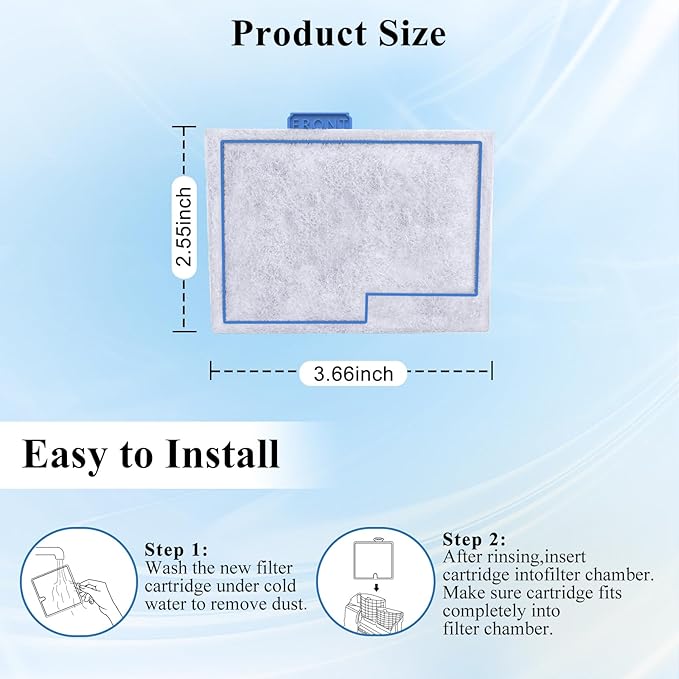 8 Pack Small Filter Cartridge Compatible with Aqueon Filters, Aquarium Fish Tank Filter Cartridges Replacement for QuietFlow E Internal Power Filter Size 10 and Minibow Aquarium Filters Size 1/2.5/5-PawvioPets