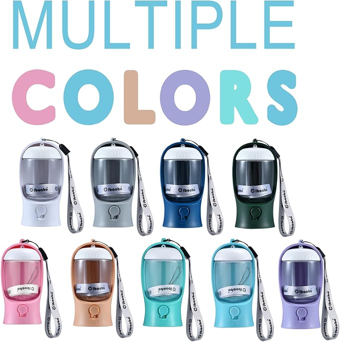 Dog Water Bottle with Food Container & Poop Bag Holder, Travel Water Bowl, Portable Pet Dispenser, Dog Stuff Accessories Items, Puppy Essentials Necessities for Yorkie Chihuahua Walking Hiking-PawvioPets