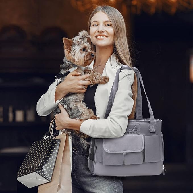 Dog Carrier, Cat Carrier, Pet Carrier, Foldable Waterproof Premium Oxford Cloth Dog Purse, Portable Bag Carrier for Small to Medium Cat and Small Dog-PawvioPets