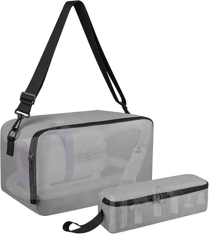 Beautyflier Pet Grooming Supplies Organizer, Protective Tote Bag Case for Pet Grooming Kit & Vacuum Suction Dogs Cats Hair, Travel Pouch Bag for Pet Dog Grooming Vacuum Kit, Bag Only (Gray)-PawvioPets