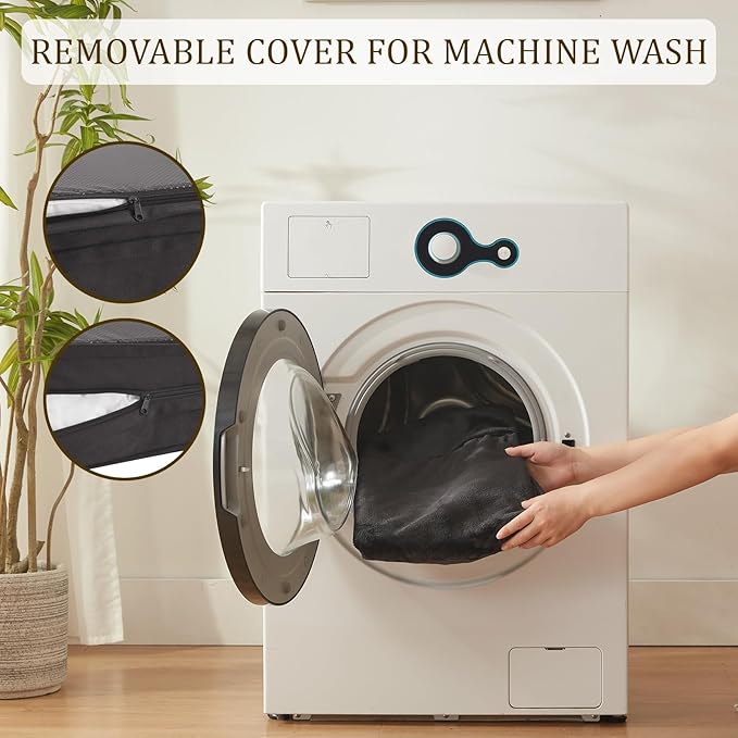 Bedfolks Orthopedic Dog Bed XL, Waterproof Dog Sofa Bed for Extra Large Dogs, Egg Foam Pet Couch Bed with Removable Washable Cover and Nonslip Bottom, Black-PawvioPets