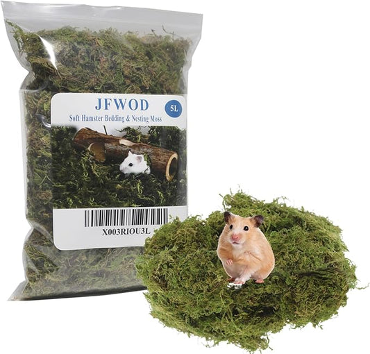 5L Forest Moss for Hamster Syrian Gerbils Bedding, Natural Moss Perfect for Potted Plants, Terrariums, Reptile Tanks and Live Creature Projects-PawvioPets