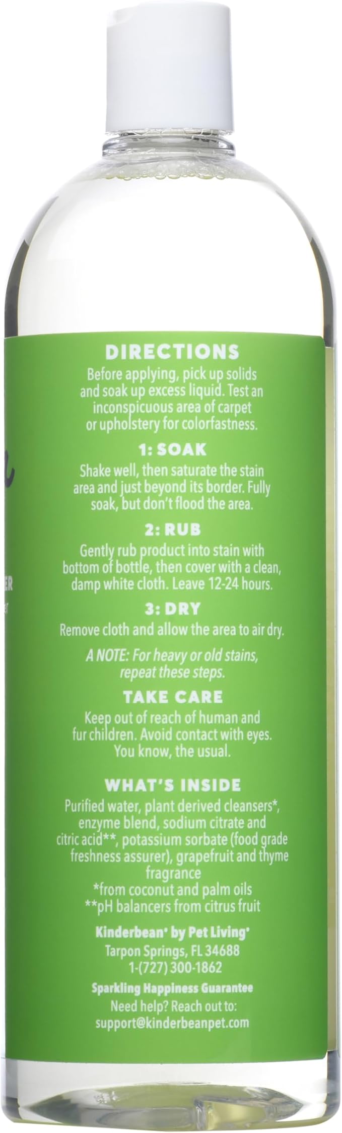 Dog & Cat Urine Stain and Odor Eliminator for Carpet, Upholstery, Hard Floors - Single 32 oz., Grapefruit & Thyme Scent, Enzyme Bio-Active Formula with Squeeze and Spray Top-PawvioPets