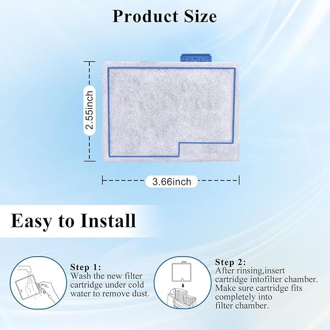 16 Pack Small Filter Cartridge Compatible with Aqueon, Aquarium Fish Tank Filter Cartridges Replacement for QuietFlow E Internal Power Filter Size 10 and Minibow Aquarium Filters Size 1/2.5/5 Gallon-PawvioPets