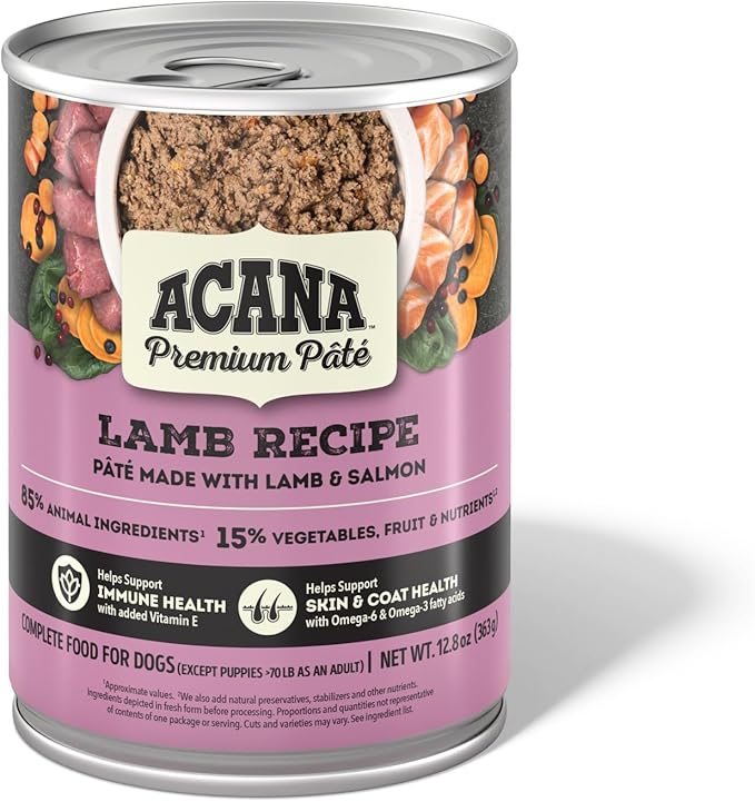 ACANA Premium Pate in Bone Broth Grain-free Wet Dog Food Lamb Recipe 12.8oz Cans (12 Count)-PawvioPets