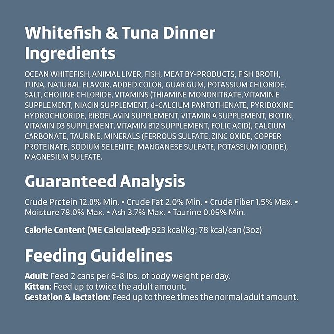 Amazon Brand - Wonder Bound Wet Cat Food, Pate, No Added Grain, Variety Pack (Cod, Sole & Shrimp, Salmon, White Fish & Tuna), 3 ounce (Pack of 24)-PawvioPets