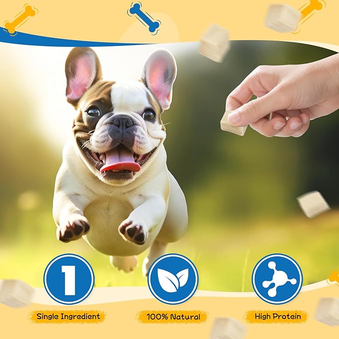 gazeupon Freeze Dried Chicken Treats for Dogs & Cats, Single Ingredient Natural and Healthy Training Treats & Food Topper, High Protein Dog Snacks,10.58 oz-PawvioPets