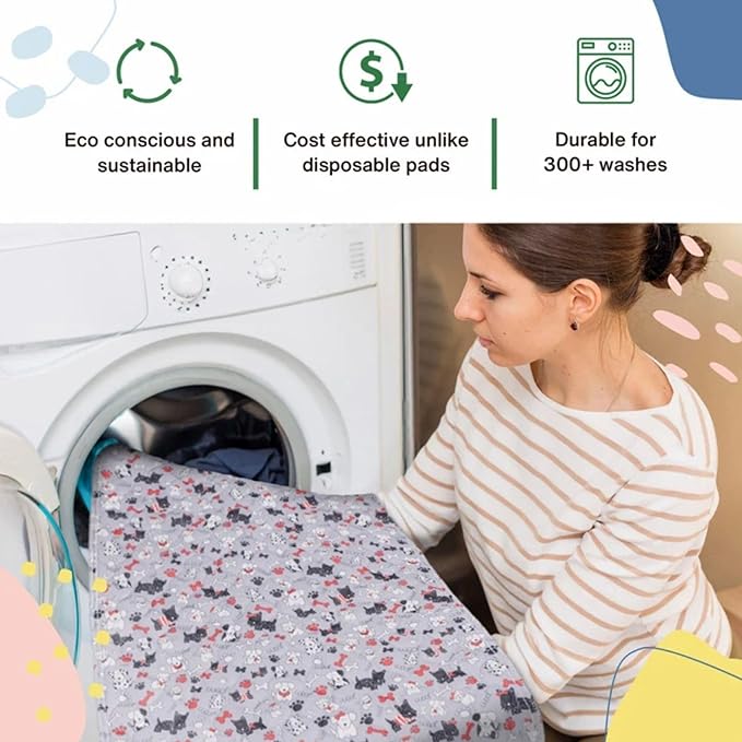 Caldwell's Pet Supply Co. 20x30 Washable Pee Pads for Dogs, Reusable Pee Pad for Dogs, Puppy Potty Mat, Whelping Rug, Reusable Puppy Mat, Waterproof Rug for Dog of All Breeds, Small (Set of 2)-PawvioPets