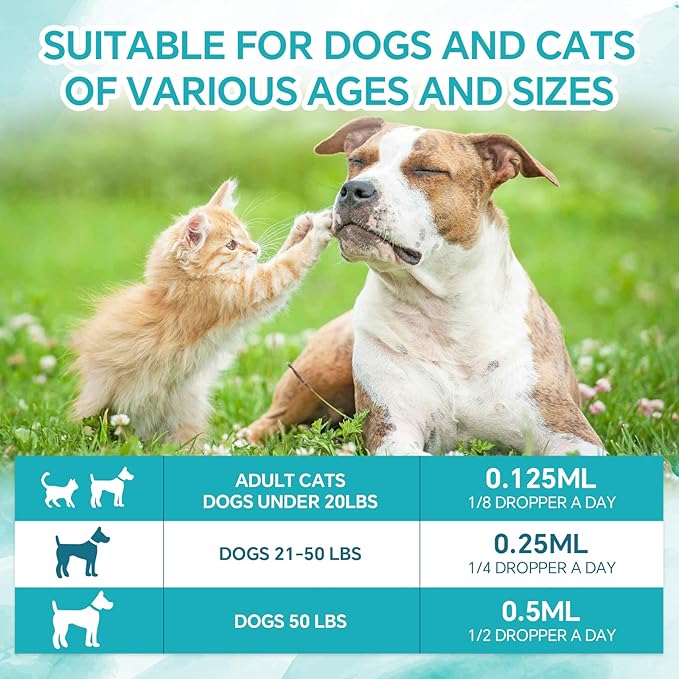 Camling Oil for Dogs and Cats - Camling Oil Drops Rich in Omega 3, 6, 9 and Organic Extract Helps Pets with Аnxiеty & Strеss, Hip & Joint, Skin & Coat Support (4 Pack)-PawvioPets