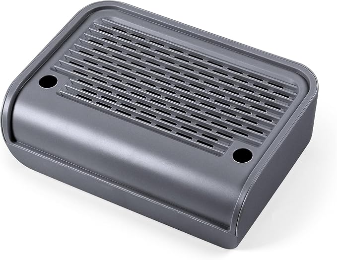 Cat Litter Box Step, Cat Litter Box Ramp Mat with Filter Function for Self-Cleaning Cat Litter Box, Easy to Clean, Cat Pedal Step Stool Ideal for Kitten & Elderly Cats (Dark Grey)-PawvioPets