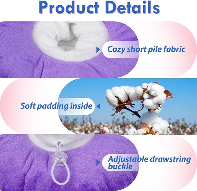 Cat Cone Collar Soft, Adjustable & Lightweight Kitten Elizabethan e Collar to Stop Licking After Surgery, Ideal for Wound Recovery, Durable & Machine Washable, Purple Small-PawvioPets