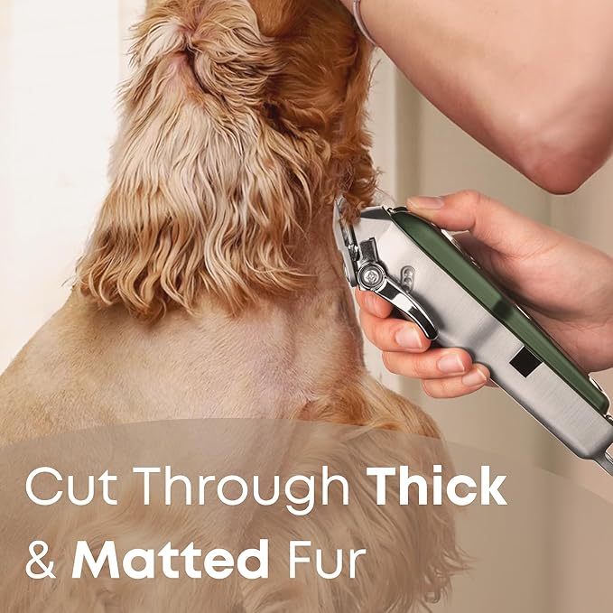Cat Clippers for Matted Hair - Matted Cat Fur Remover - Low Noise Grooming Trimmer & Shaver | Pet Clippers for Long Hair Cats | Professional Pet Shaver with Detachable Guards-PawvioPets