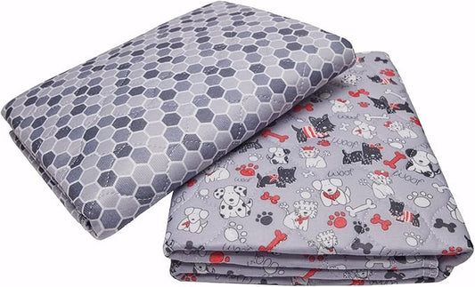 Caldwell's Pet Supply Co. 30x36 Potty Pads, Washable Pee Pads for Dogs, Reusable Pee Pad for Dogs, Puppy Potty Mat, Whelping Rug, Reusable Puppy Mat, Waterproof Rug for Dog, for Medium Dog (Set of 2)-PawvioPets
