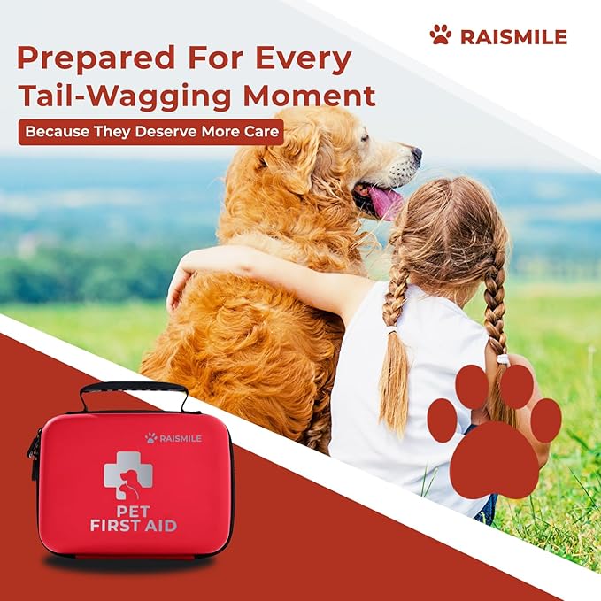 Dog First Aid Kit, Pet First Aid Supplies for Treat Dogs & Cats in an Emergency, Ideal for Use at Home, Outdoors, Traveling-PawvioPets