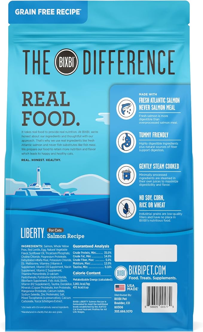 BIXBI Liberty Dry Food Salmon Recipe for Cats, 10lb-PawvioPets