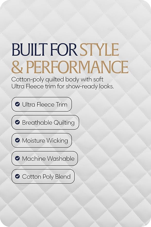 Equinavia Eidsvoll Forward Cut Shaped English Saddle Pad for Show Jumping with Ultra Fleece Trim-PawvioPets