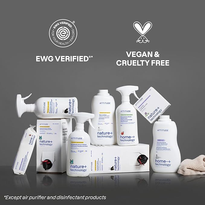 ATTITUDE All-Purpose Cleaner Refill, EWG Verified, Plant-Based & Vegan, Multi-Surface Cleaning Spray, Citrus Zest Scent, 67.6 Fl Oz-PawvioPets