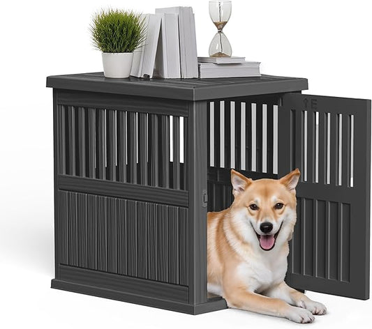 Dog House - Resin Outdoor Dog Kennel with Ventilated Design, Waterproof Dog Bed Shelter for Backyard, Garden & Patio-PawvioPets