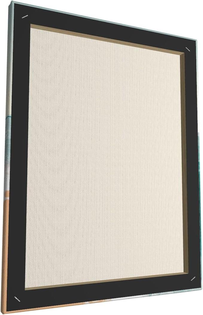 Beach Surfing Wall Art Ocean Coastal Wave Canvas Wall Decor Summer Nature Seascape Pictures Painting Print Framed Artwork Decorations for Bathroom Living Room Office Bedroom 12"x16"-PawvioPets