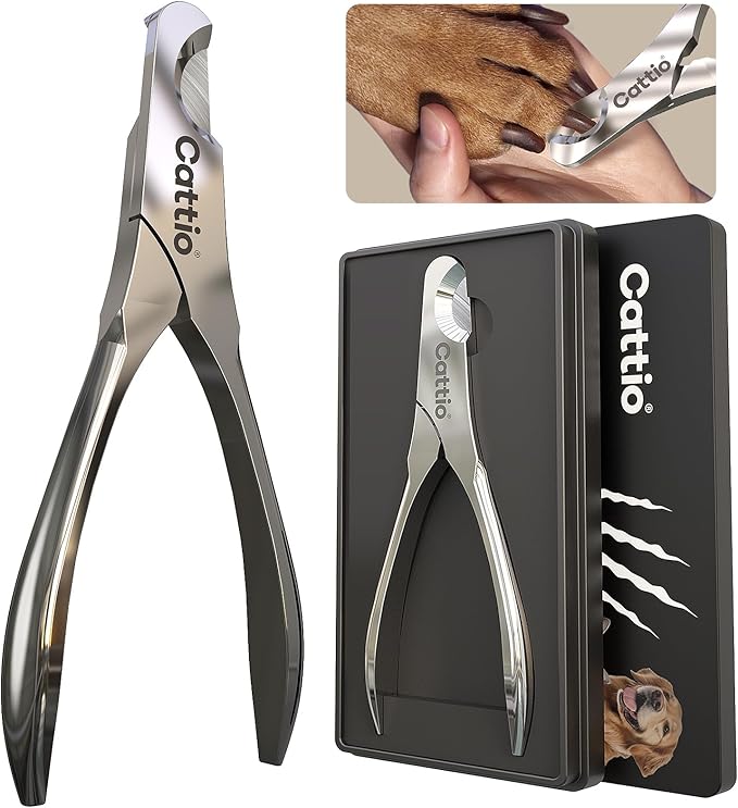 Dog Nail Clippers - All Steel Material, Built-in Spring,Heavy Duty Dog Nail Trimmer Full Metal Razor Sharp Professional for All Dogs Cats with Thick Toena,Dog Nail Trimmers-PawvioPets