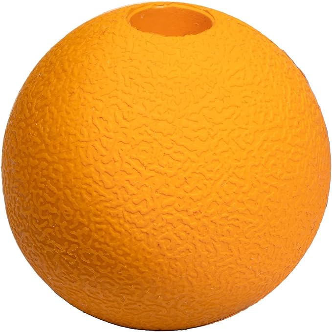 Amazon Basics Dog Toys, Interactive Assorted Rubber Balls, (Pack of 3), 2.5 inch, Blue, Beige, Orange-PawvioPets