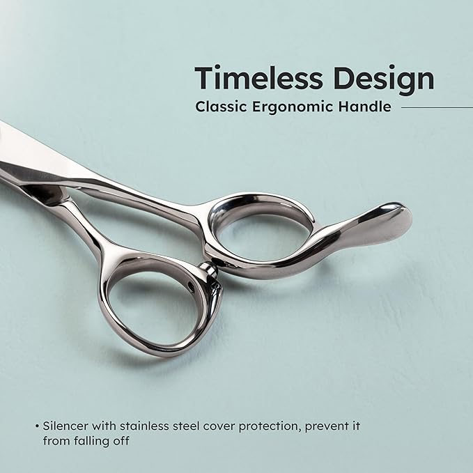 7" Dog Grooming Scissors – Handcrafted, Ergonomic, VG10 Stainless Steel for Sharper, Tougher, Better Edge Retention, Lightweight Shears with 3D Convex Blade for Dogs and Cats-PawvioPets