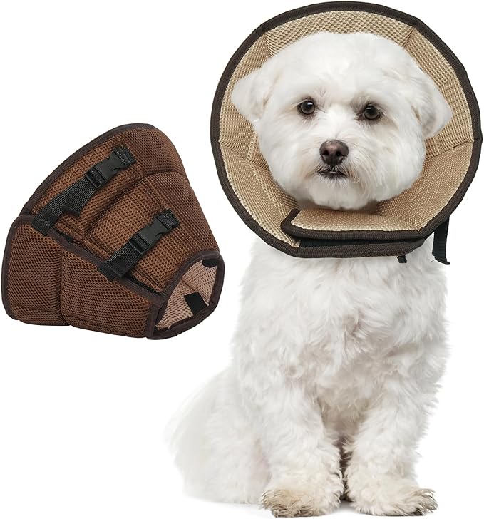 Dog Cone Collar After Surgery, Adjustable Soft Recovery Cone for Small Dogs to Stop Licking, Light-Weight Comfortable Elizabethan Collar for Dogs Anti-Bite Lick Protective Wound-PawvioPets