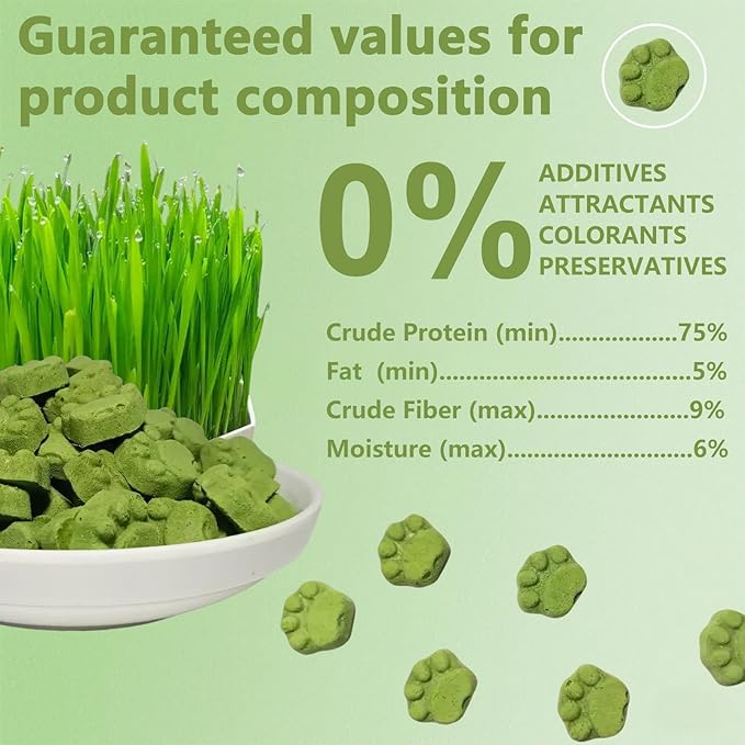 Cat Grass for Indoor Cat, 4.5 oz Cat Grass Teething Sticks, Natural Cat Dental Care Treat, Edible Snack for Teeth Cleaning and Hairball Removal-PawvioPets