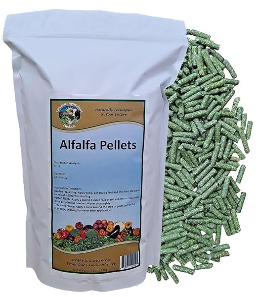 Alfalfa Meal Pellets 4 Pounds Organic Fertilizer for Flowers, Vegetables & Trees - Ideal Rabbit Food, Hamster Food, Timothy Hay Alternative - Lancaster Agriculture Products-PawvioPets