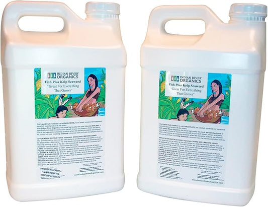 Fish & Kelp Blend Fertilizer - Omri Fertilizer for Plants (5 Gallons) - Liquid Organic Fish and Kelp for Turf, Flowers, Shrubs, Plants, Fruits & Vegetables-PawvioPets