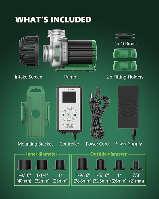 Aquarium Water Return Pump - Submersible DC 24V 80W 2642 GPH for Saltwater Tank-PawvioPets