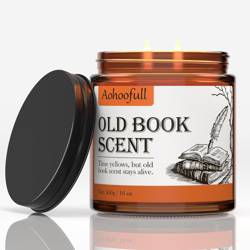 Scented Candles Gifts for Book Lovers,Soy Wax Candles,Inspired Gift Ideas for Readers,Women, Bookworm, Librarian, Men, Friend