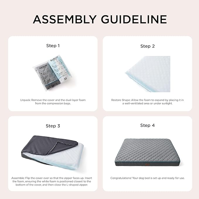 Bedsure Orthopedic Dog Bed for Medium Dogs - Flat Memory Foam Pet Mattress with Removable Washable Cover and Egg Crate Foam, Suitable for Pet Up to 35 lbs, 30x20x3 Inches, Navy-PawvioPets