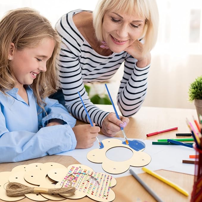 Fennoral 4 Pack Bird Feeder Kits for Kids Make Your Own Bird Feeders Wooden Art and Craft for Girls Boys Ornaments DIY to Paint Craft for Spring Garden Outdoor Decoration Summer Activities Project-PawvioPets