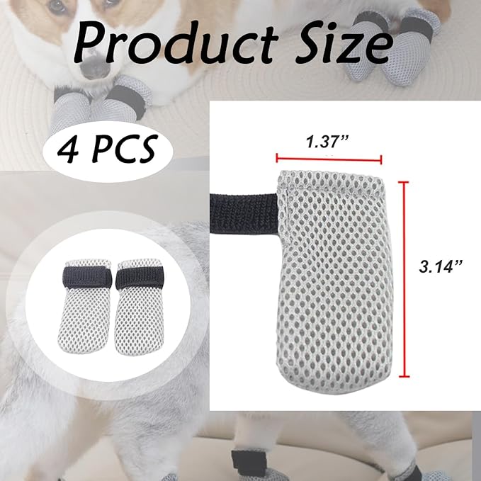 4 Pcs Cat Scratch Cover for Nursing Rehabilitation Boots Adjustable Bath Bath Gloves，to Prevent Scratching Suitable for Bathing, Feeding and Nail Trimming of Cats-PawvioPets