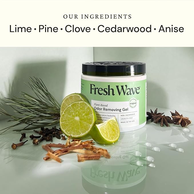 Fresh Wave Odor Removing Gel, 15 oz. & 7 oz. - Odor Absorbers for Home, Safer Odor Relief, Natural Plant-Based Odor Eliminator, Every 15 oz. lasts 30-60 Days, For Cooking, Trash & Pets-PawvioPets