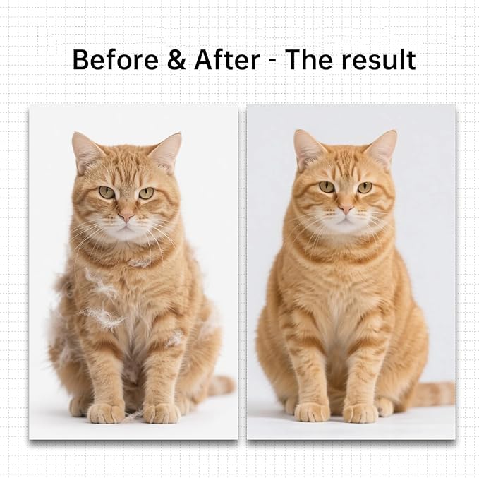 Flea Comb and Pet Hair Removal Glove for Cats & Dogs Brush for Shedding Pet Hair Removal Comb with Long & Short Stainless Steel Teeth for Deshedding & Clothing/Couch/Furniture/Carpet/Car Seat-PawvioPets