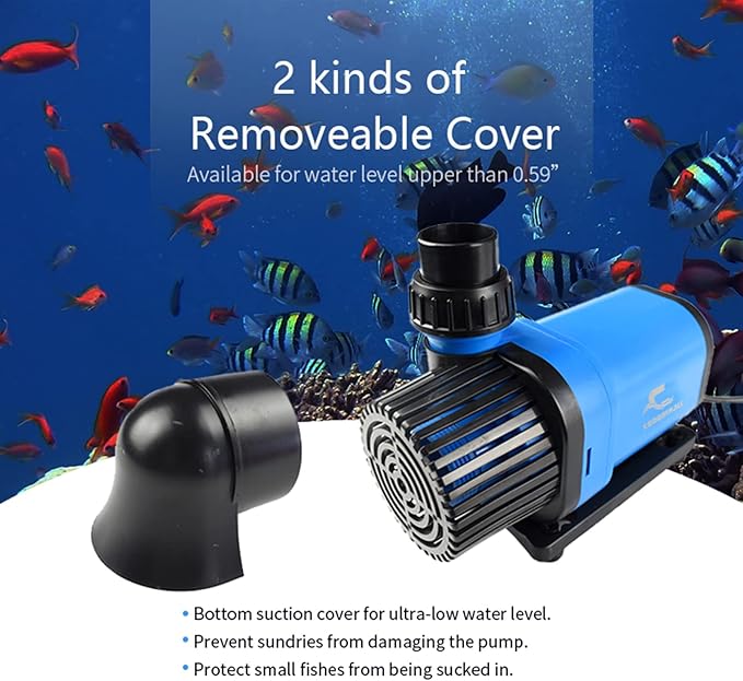 CONQUERALL 1580GPH 30W 16.0ft DC Controllable Pump CHS-6000 Durable Pump Wave Submersible and Inline for Marine Coral Reef Tank Sump Circulation-PawvioPets