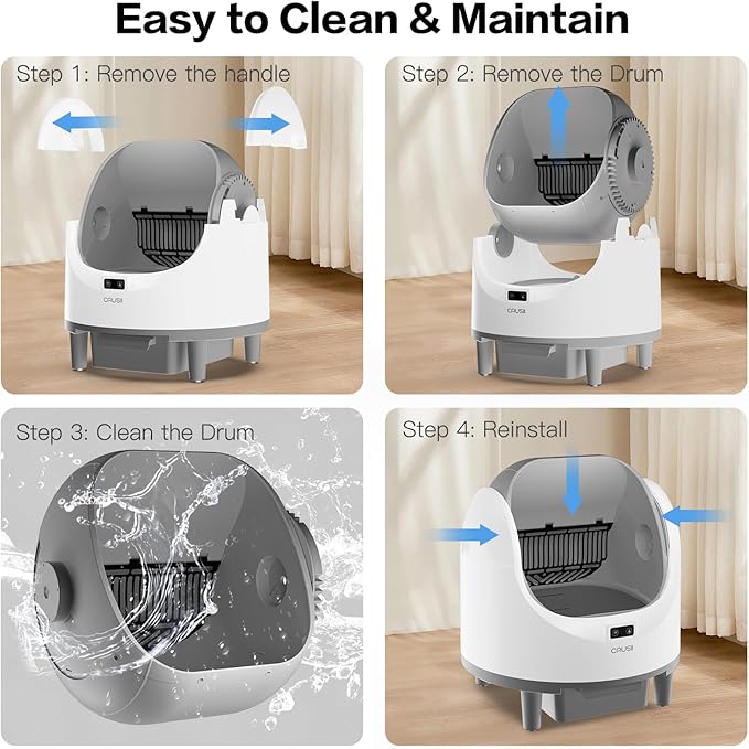 Automatic Litter Box, [Safe Anti-Pinch] CAUSII Large Capacity Self-Cleaning Cat Litter Box for Multiple Cats, App Control, Quiet & Odor-Free,for 3.5-24.2LB, with 30PCS Garbage Bags,Litter Mat-PawvioPets