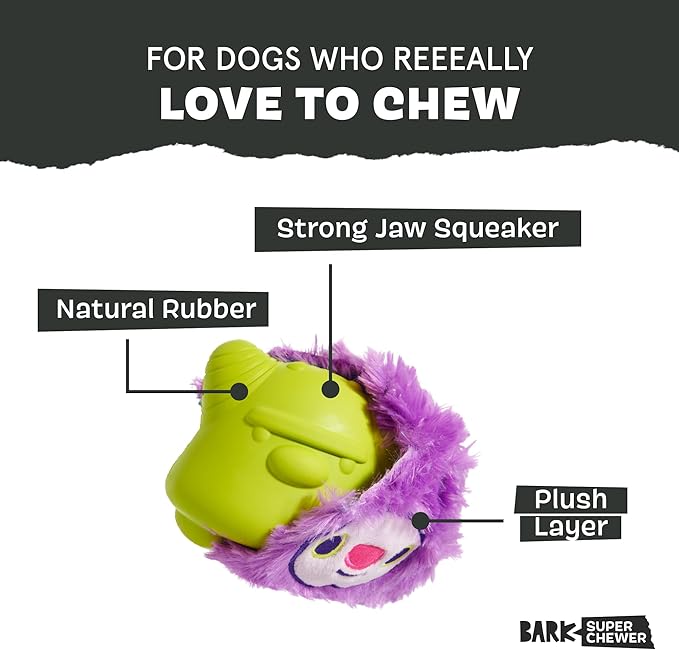 Barkbox Torbert The Troll Dog Toy for Small Dogs – Natural Rubber with Wacky Bounce – Perfect for Aggressive Chewers and Long-Lasting Playtime-PawvioPets